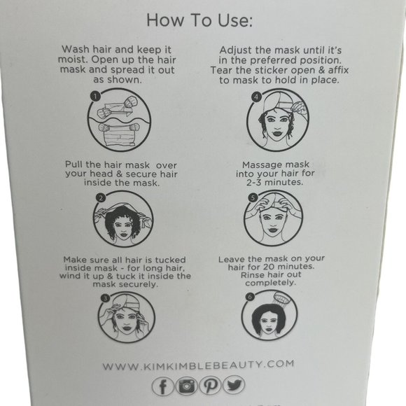 Kim Kimble Conditioning Argan Oil Paper Hair Mask 4 Pack Set Repair & Renew New - Picture 6 of 12